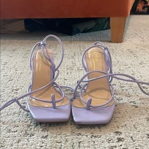 Chic Lavender Strappy Heels